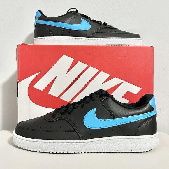 Nike Other - Nike Court Vision Low Next Nature “Black Laser Blue” Men’s Size 11.5-12 Sneakers